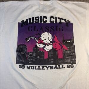 Vintage 1996 Music City Volleyball Classic T-shirt XL White